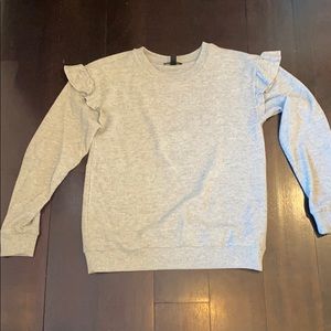 J. Crew Sweatshirt with Shoulder Ruffle